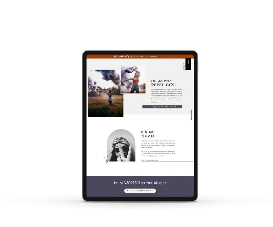 Showit websitetemplate