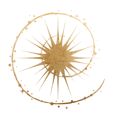 Universe circle star gold