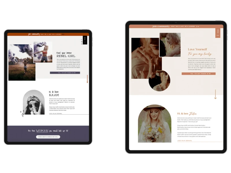 Showit websitetemplate